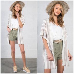 VERY J Nordstrom Zebra Print Open Kimono Cardigan